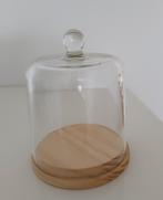 Glazen Stolp met Houten Voet, Huis en Inrichting, Woonaccessoires | Stolpen, Ophalen of Verzenden, Zo goed als nieuw