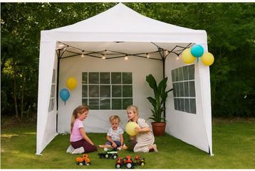  Te huur: 3x3 Partytent incl. zijwanden zwart/wit beschikbaar voor biedingen