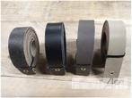 Set leren plankdragers bruin gevlamd, Huis en Inrichting, Woonaccessoires | Wandplanken en Boekenplanken, Nieuw, Ophalen of Verzenden