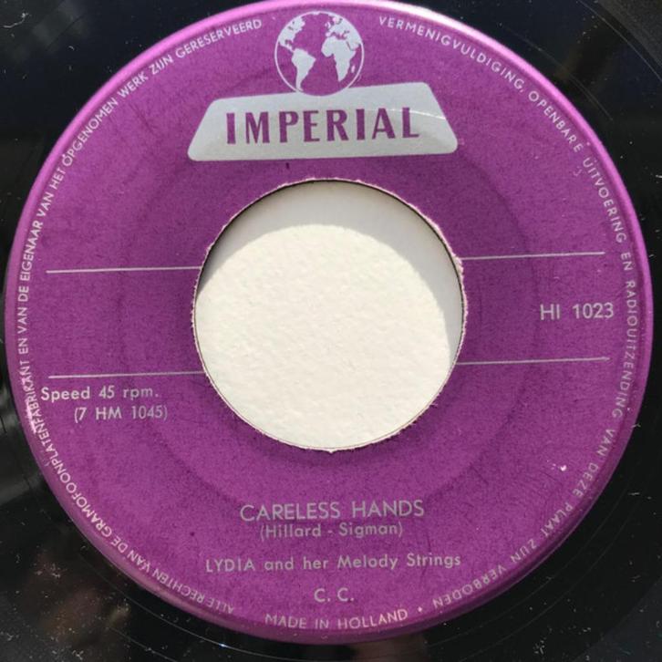 Lydia & Her Melody Strings - Careless Hands (Single), Cd's en Dvd's, Vinyl Singles, Gebruikt, Single, Pop, 7 inch, Ophalen of Verzenden