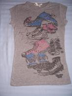 Leuk grijs shirt met schoenen merk Funky fish maat 158, Meisje, Funky fish, Gebruikt, Ophalen of Verzenden