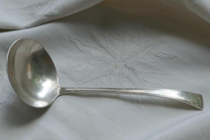 Sterling zilveren sauslepel, Antiek en Kunst, Antiek | Bestek, Verzenden