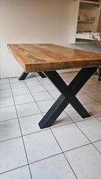 Mangohouten eettafel, Huis en Inrichting, Ophalen, Gebruikt, 100 tot 150 cm, 150 tot 200 cm