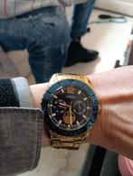 Guess horloge goud/blauw, Overige merken, Staal, Staal, Polshorloge