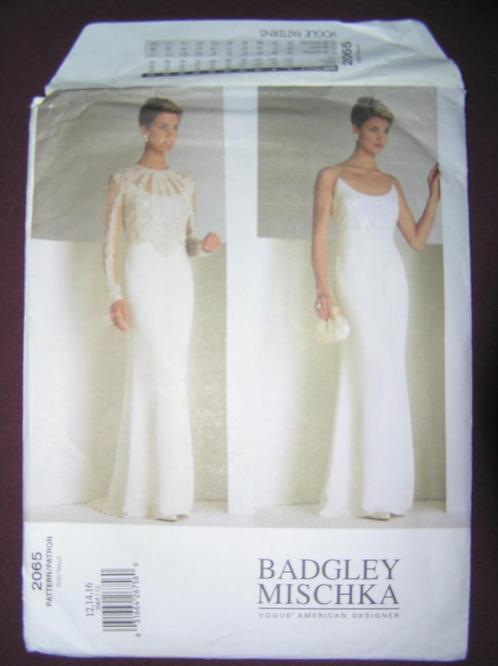 Vogue patroon Badgley Mischka Platinum 2065 -- NIEUW, Hobby en Vrije tijd, Kledingpatronen, Nieuw, Vrouw, Overige merken, Ophalen of Verzenden
