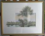 SCHILDERIJ - AQUAREL , mooi ingelijst  (zo goed als nieuw), Ophalen of Verzenden