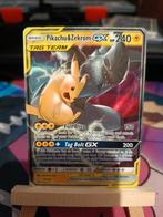 Pikachu & zekrom GX tag team pokemonkaart, Ophalen of Verzenden, Gebruikt, Losse kaart