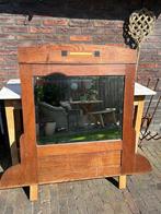 Mooie antieke spiegel in houten frame, Ophalen, Rechthoekig, 100 tot 150 cm, Minder dan 100 cm