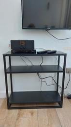 Sidetable metaal zwart, Gebruikt, 50 tot 100 cm, Ophalen of Verzenden, Metaal