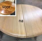 Tafel schadeherstel vlekken waterschade brandschade etc, Rechthoekig, Eikenhout, Nieuw, 200 cm of meer