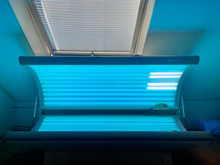 Alisun Zonnebank met gezichtsbruiner in prima conditie., Witgoed en Apparatuur, Zonnebanken en Gezichtsbruiners, Gebruikt, Zonnebank dubbelzijdig
