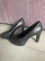 Ecco pumps met open teen mt 38 antraciet zwart leer, Ecco, Pumps, Zwart, Ophalen of Verzenden