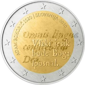 De Speciale 2 Euro munt SLOVENIE 2020 "Adam Bohorič" unc . beschikbaar voor biedingen