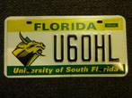 Kentekenplaat licenseplate Florida University South Florida, Verzamelen, Automerken, Motoren en Formule 1, Auto's, Gebruikt, Ophalen of Verzenden