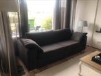 Driezits bank, donkerbruin, Ophalen, Gebruikt, Driepersoons, 75 tot 100 cm