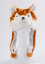 Bruine Wolf Husky Muts Flappen Oranje Hood Dierenmuts, Carnaval, Nieuw, Overige maten, Ophalen of Verzenden