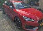 Cupra Leon 1.4 E-hybrid 245pk Dsg-6 2021 Rood-unieke kleur!, Auto's, Cupra, Zwart, 4 cilinders, Leon, Leder en Stof
