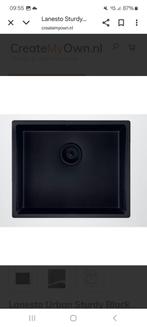 Zwarte Spoelbak Lanesto Urban Sturdy, Zwart, Nieuw, Ophalen of Verzenden, Minder dan 100 cm