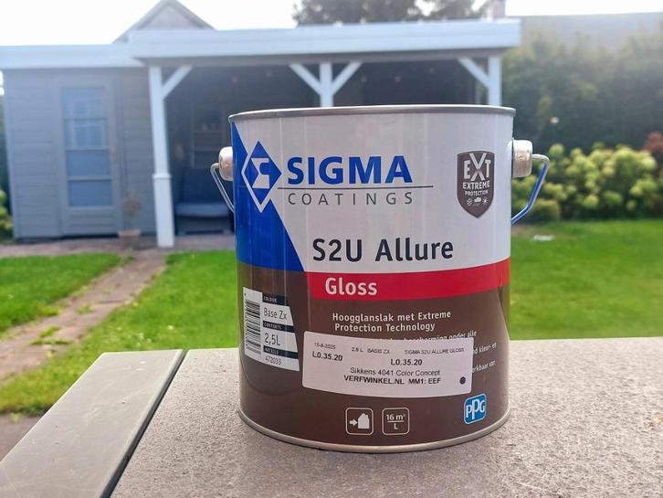 Sigma S2U Allure Gloss Hoogglanslak, Doe-het-zelf en Verbouw, Verf, Beits en Lak, Nieuw, Lak, Minder dan 5 liter, Wit, Ophalen of Verzenden