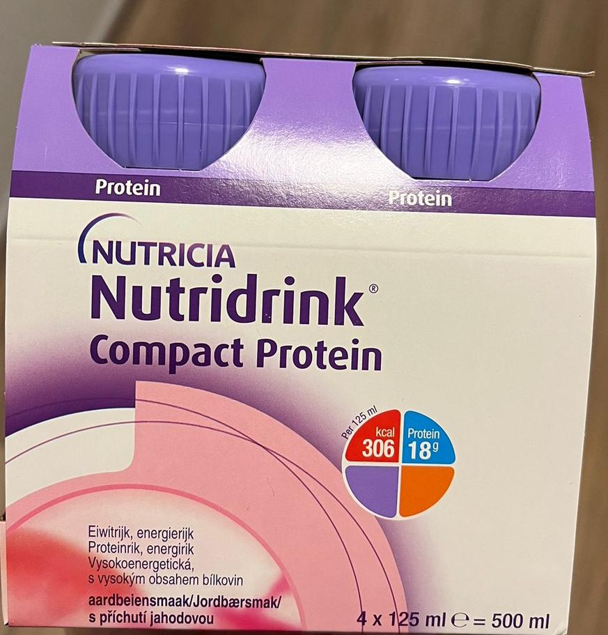 Nutridring compact protein aardbei, Sport en Fitness, Gezondheidsproducten en Wellness, Ophalen of Verzenden, Zo goed als nieuw