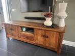 Houten TV Meubel met Opbergruimte, Huis en Inrichting, Kasten | Televisiemeubels, Ophalen, Gebruikt, 150 tot 200 cm, Teakhout