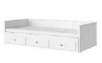 IKEA Hemnes Bedbank met 3 lades, Ophalen, Verstelbaar, Wit, Tweepersoons