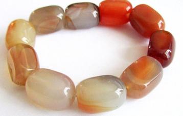 Prachtige grote kralen Natuurlijke Carneool armband beschikbaar voor biedingen