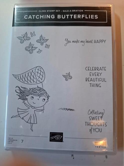 Stampin up stempels: catching butterflies, Hobby en Vrije tijd, Stempelen, Zo goed als nieuw, Ophalen of Verzenden