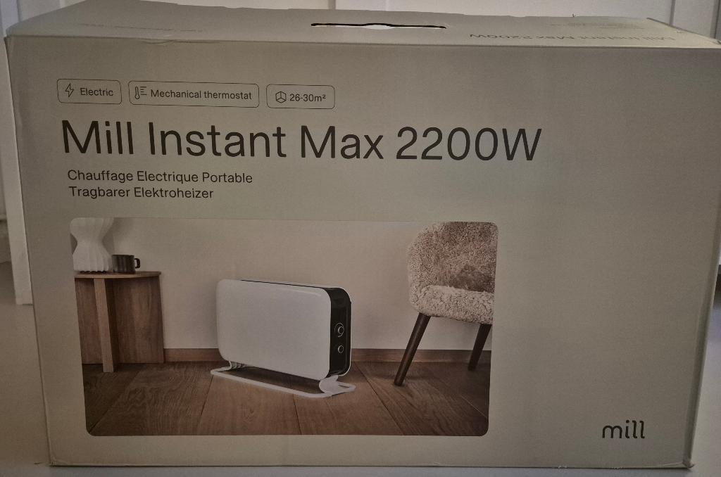 Mill design elektrische kachel, Huis en Inrichting, Kachels, Overige soorten, Elektrisch, Ophalen of Verzenden, Zo goed als nieuw