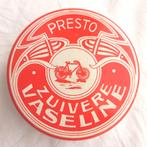 Presto Vaseline blik oldtimer fiets antiek blikje, Ophalen of Verzenden, Gebruikt, Overige