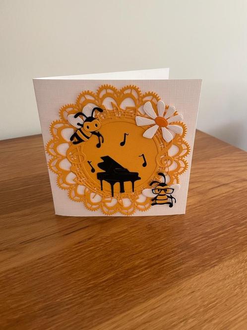 Kaartje bijtjes (6), Hobby en Vrije tijd, Kaarten | Zelfgemaakt, Nieuw, Overige thema's, Ophalen of Verzenden