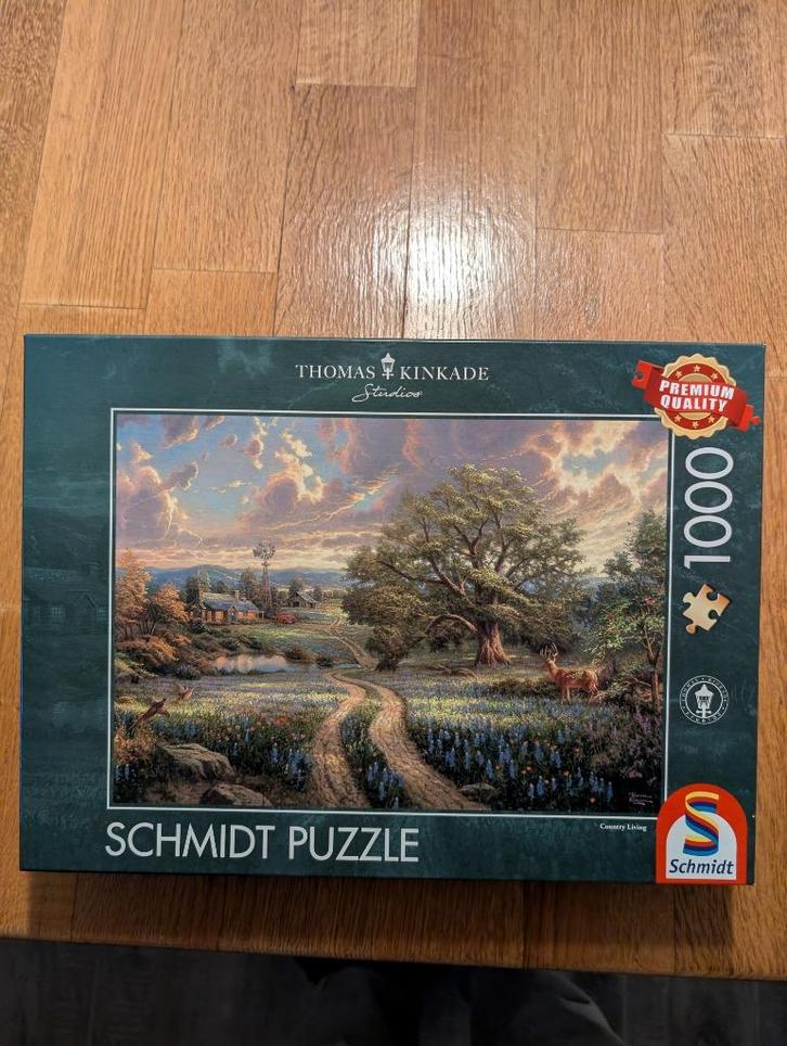 Schmidt, Het Idyllisch Landleven,1000 stukjes., Hobby en Vrije tijd, Denksport en Puzzels, Zo goed als nieuw, Legpuzzel, 500 t/m 1500 stukjes