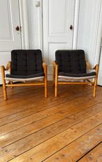 Vintage Dux Junker fauteuils Safari, Huis en Inrichting, Fauteuils, Ophalen, Gebruikt, 75 tot 100 cm, Stof