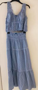 Lichtblauw geruite rok en top, Ophalen of Verzenden, Nieuw, Blauw