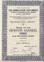 Zuid Amerikaansche Oliefabrieken (Duyvis), Ophalen of Verzenden, Voor 1920, Aandeel