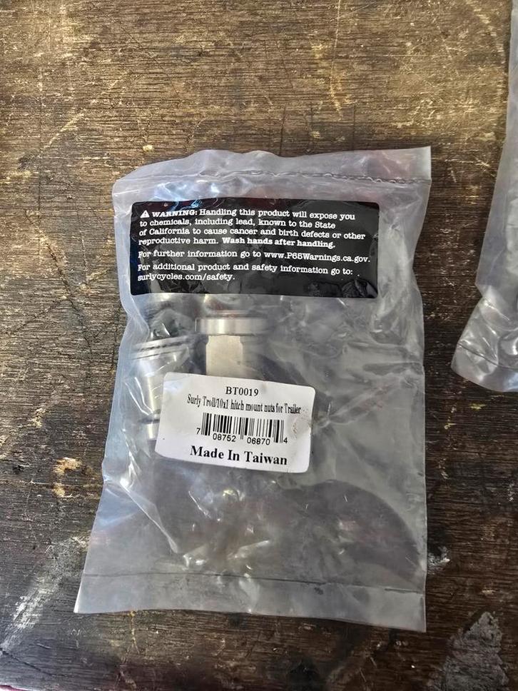 Surly Hitch Adapter Bill & Ted Trailer - Zilver, Fietsen en Brommers, Fietsaccessoires | Aanhangers en Karren, Nieuw, Bagagekar