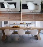 4 x Vitra Eames DAR Design Stoelen Wit, Ophalen, Kunststof, Gebruikt, Wit