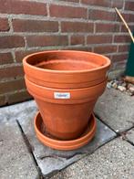 Grote terracotta potten, Tuin en Terras, Bloempotten, Ophalen, Zo goed als nieuw, Rond