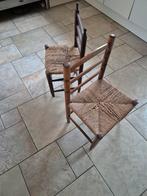 Rotan stoeltjes vintage., Huis en Inrichting, Stoelen, Riet of Rotan, Gebruikt, Twee, Bruin