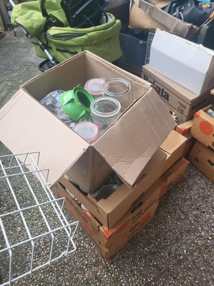 Grote partij Weckpotten + Ketel, Huis en Inrichting, Keuken | Keukenbenodigdheden, Gebruikt, Ophalen of Verzenden