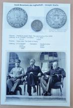 Munt ter ere van Joseph Stalin + foto Teheran conferentie., Verzenden, Landmacht, Duitsland, Embleem of Badge