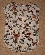 Crème blouse Only, bloemenprint, maat 34, Only, Beige, Ophalen of Verzenden, Zo goed als nieuw