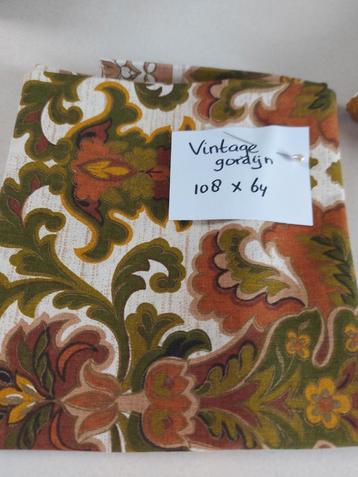 Vintage lap gordijnstof, nieuw beschikbaar voor biedingen