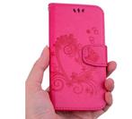 Samsung S9+ Bookcase hoesje hartjes bloemen vlinder - Roze, Nieuw, Hoesje of Tasje, Overige modellen, Verzenden