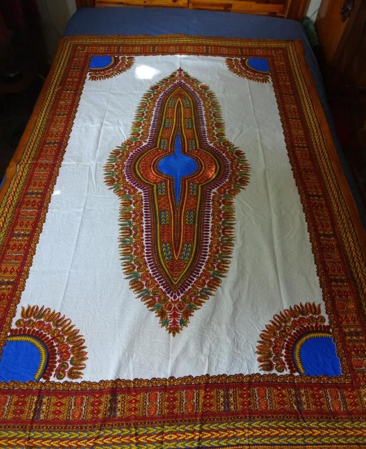 Afrikaanse print tafelkleed 170 x 120 cm, Huis en Inrichting, Tafelkleden, Gebruikt, Rechthoek, Binnen, Verzenden