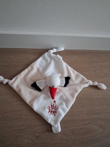 Knuffeldoekje ooievaar doekje wit beige L159 beschikbaar voor biedingen