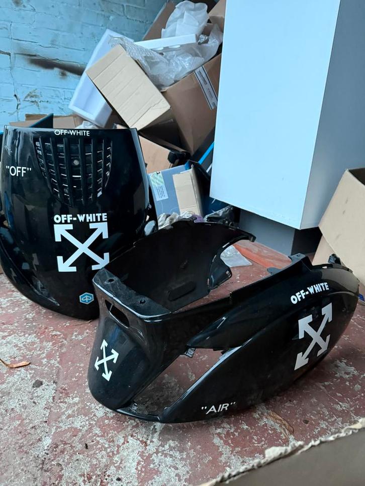 Kappenset zip “OFF-WHITE”, Fietsen en Brommers, Brommeronderdelen | Scooters, Zo goed als nieuw, Ophalen of Verzenden