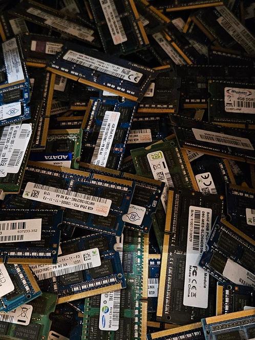 Verschillende merken 4gb laptop ram geheugen 12800s pc3 ddr3, Computers en Software, RAM geheugen, Gebruikt, Laptop, 4 GB, DDR3