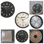 klok hout/zwart gebruikt + bresser + Ingersoll klok nieuw, Ophalen of Verzenden, Nieuw, Analoog, Wandklok