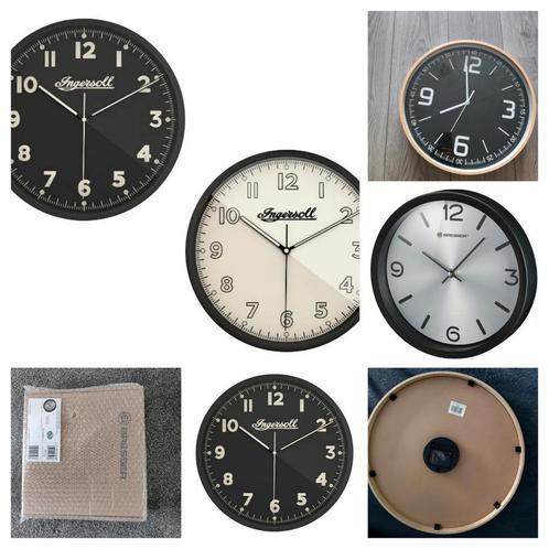 klok hout/zwart gebruikt + bresser + Ingersoll klok nieuw, Huis en Inrichting, Woonaccessoires | Klokken, Nieuw, Wandklok, Analoog